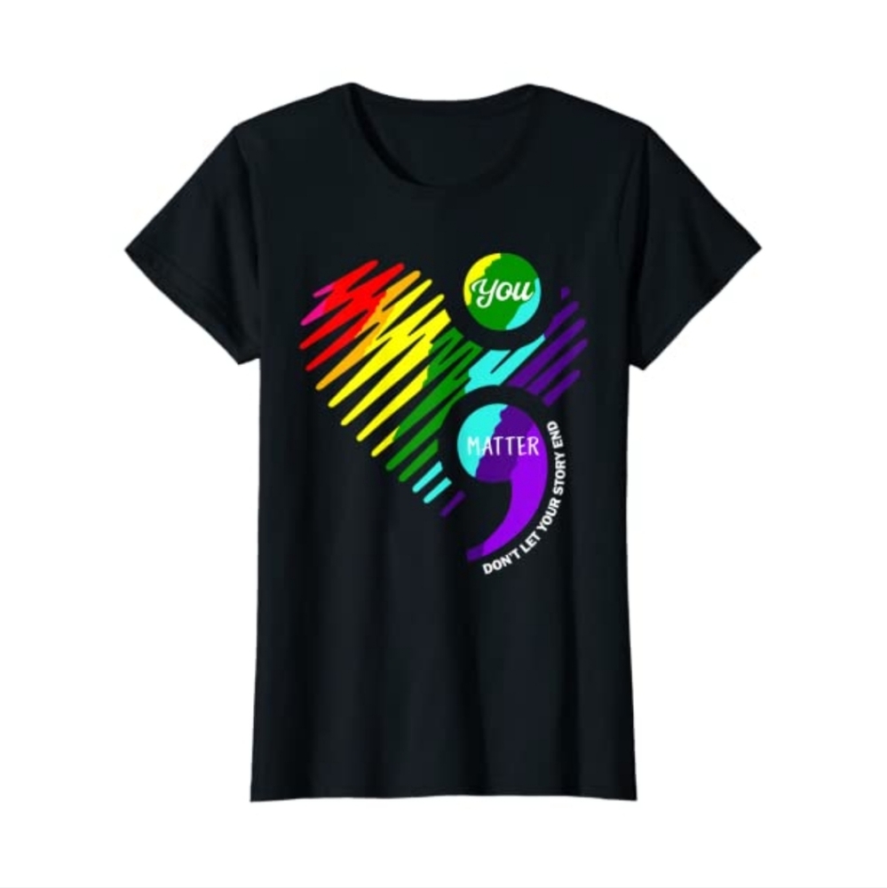 Semicolon Mental Health Awareness T-Shirt